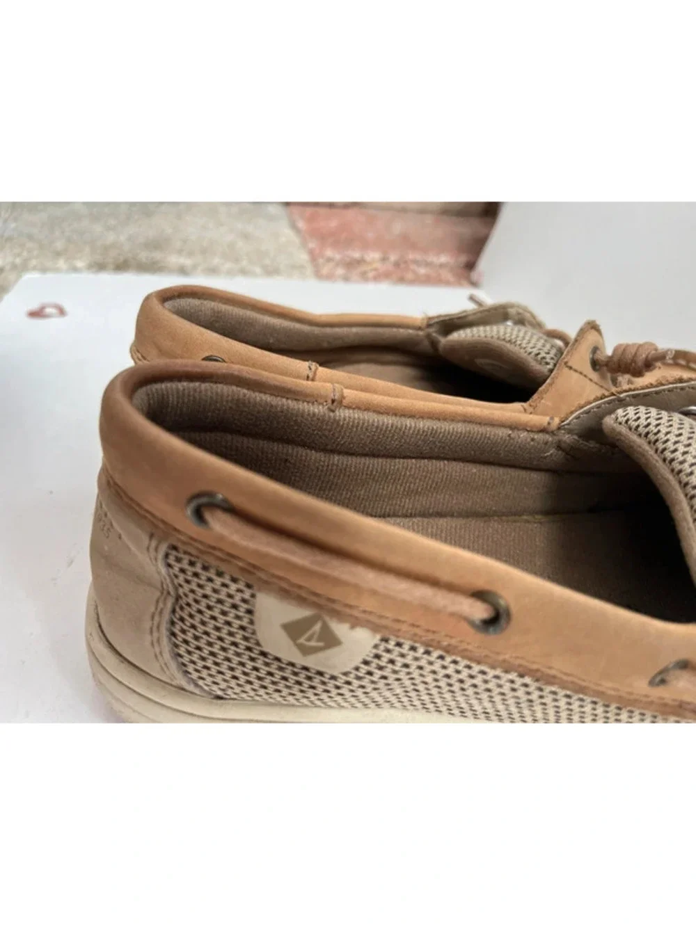 Sperry Top-Sider Shoes Womens Size 4.5M Brown Leather Boat Flats Casual Comfort